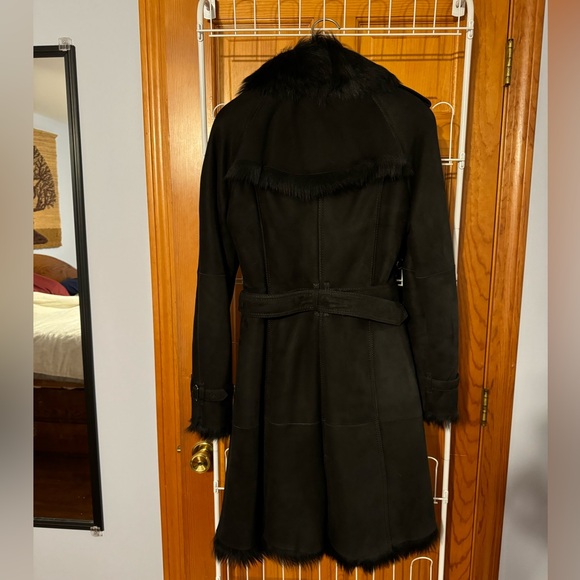 Burberry Hadston Shearling Trench Coat - Picture 5 of 13